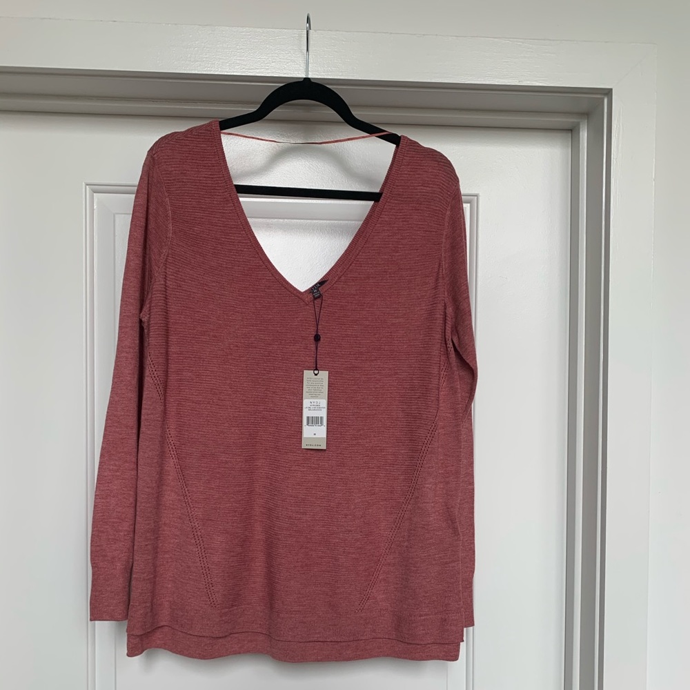 NYDJ Double V-Neck Sweater